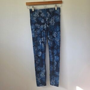JoyLab Women's Blue Floral Print Ankle Length Leggings - XS
